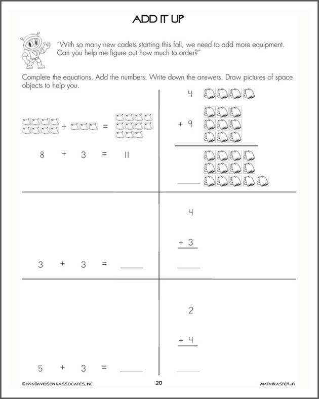 Add It Up – Addition Worksheet for Kids