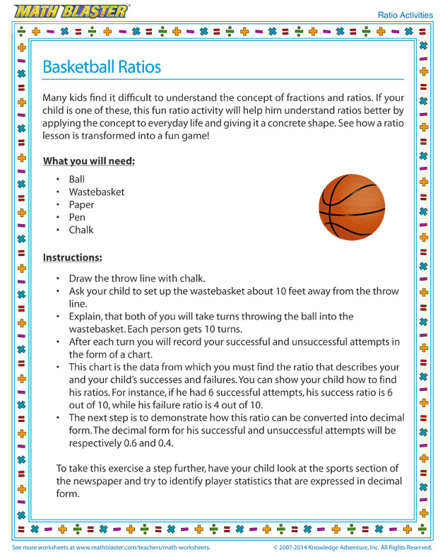 Basketball Ratios - Free Ratio Activity