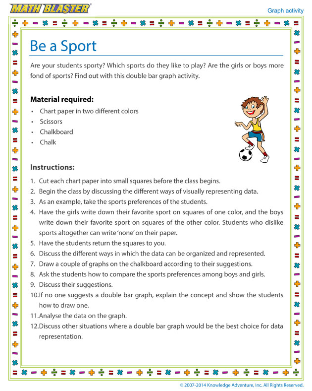 Be a Sport - Double Bar Graph Activity for Kids