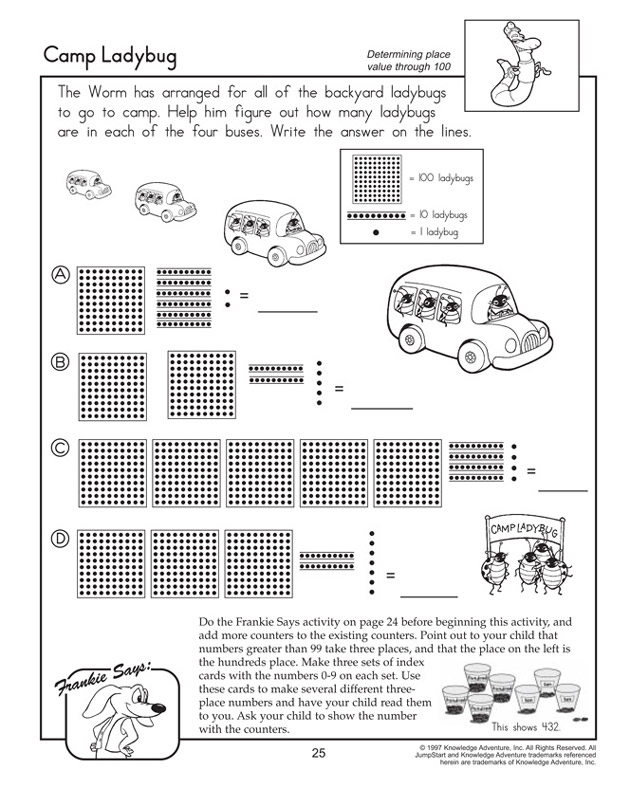 Camp Ladybug - Math Worksheet for Kids