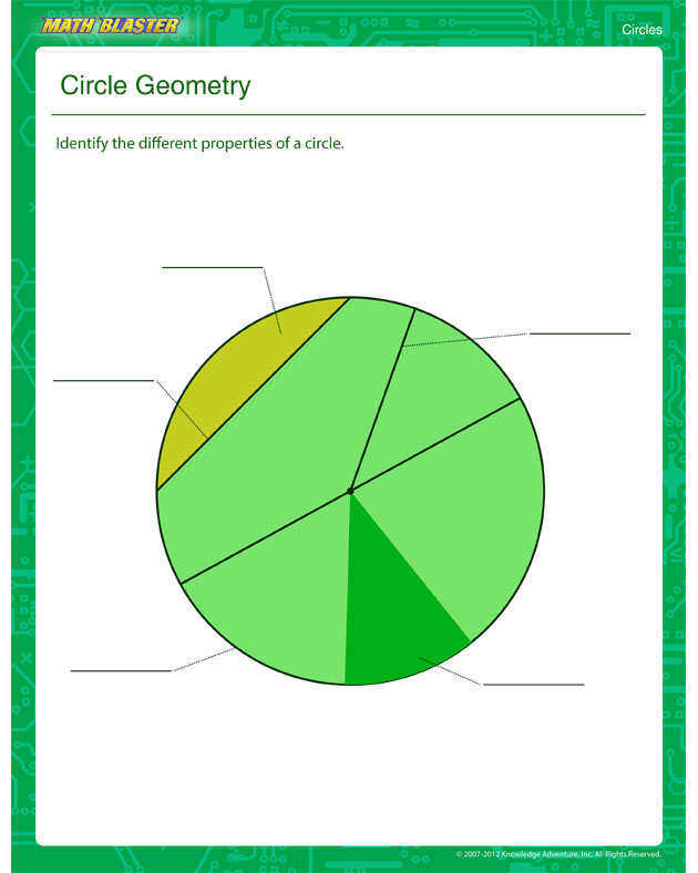 Circle Geometry - Circles Worksheet for 3rd Grade