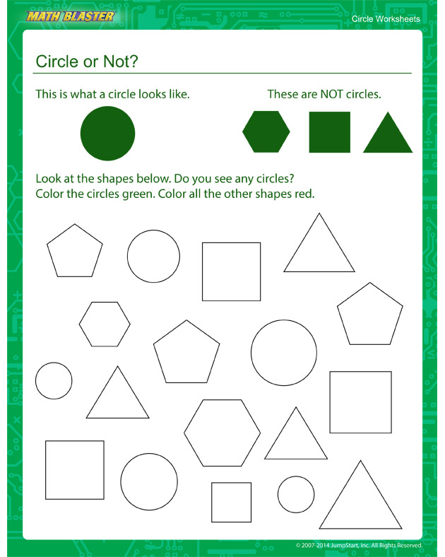 Circle or Not - Circle Worksheet for Kids