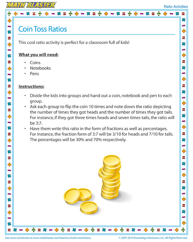 Coin Toss Ratios - Learn about Ratios by Tossing a Coin
