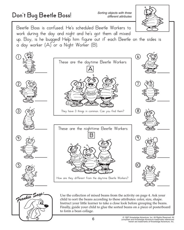 Don't Bug Beetle Boss - Free Printable Math Worksheet for 1st Graders