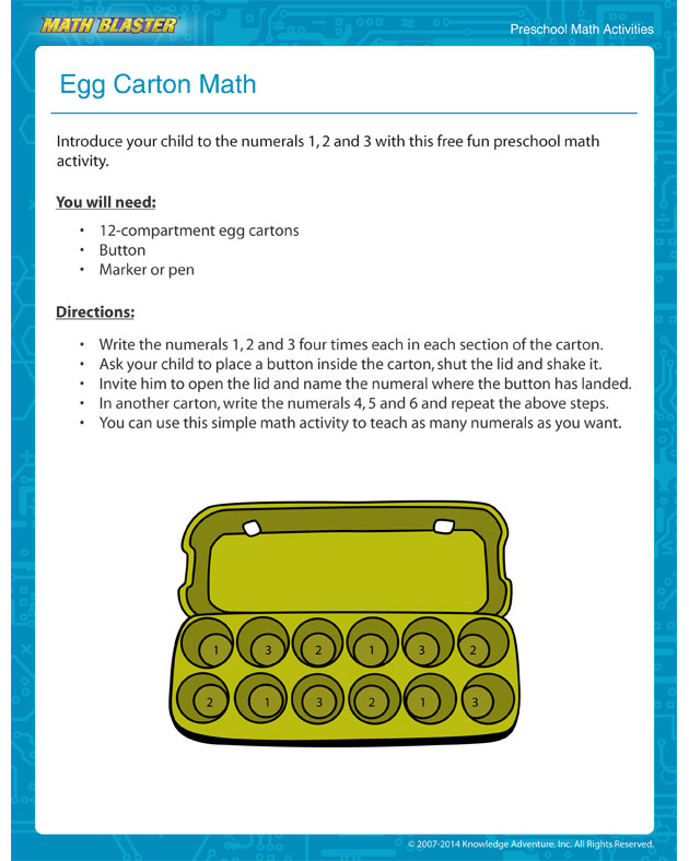 Check out 'Egg Carton Math' - Fun Math Activity for Preschool