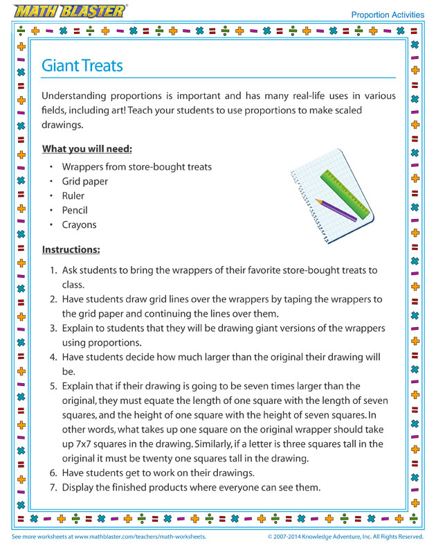 Giant Candy - Proportions Activity for Kids