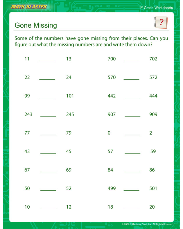 Gone Missing - Sequencing Worksheet for Kids