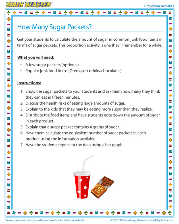 How Many Sugar Packets - Proportions Activity for Kids