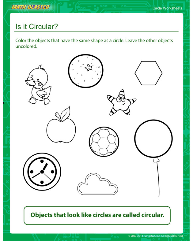 Is it Circular? - Circle Worksheet for Kids