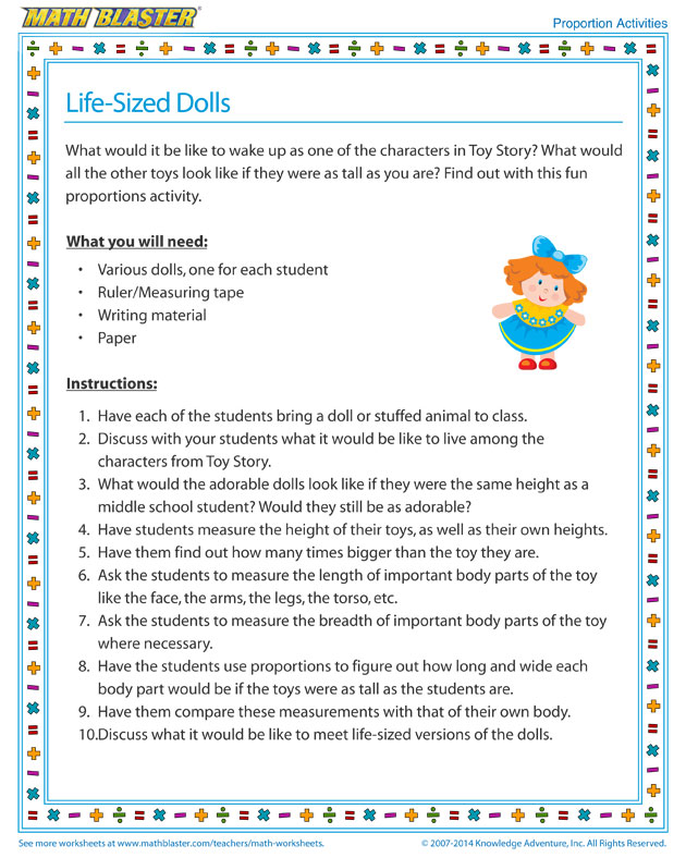 Life-Sized Dolls- Proportions Activity for Kids
