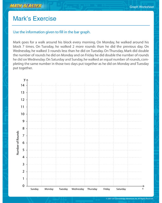 Mark's Exercise - Graph for Kids
