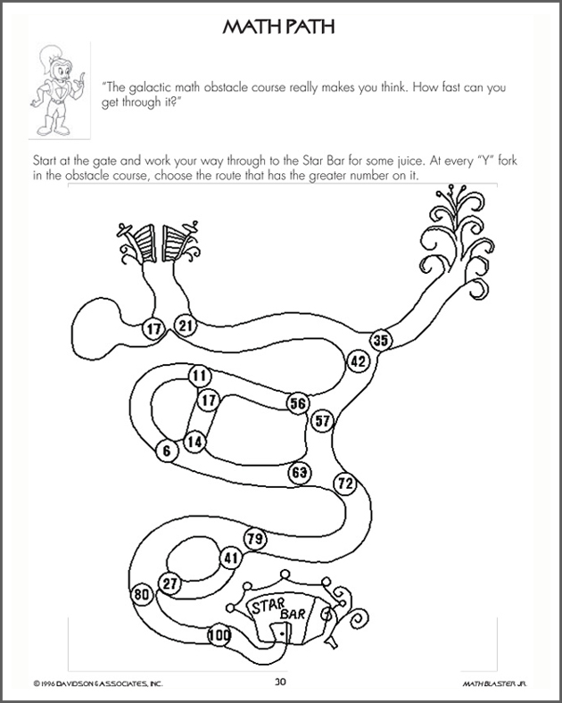 Math Path - Math Worksheet for Kids