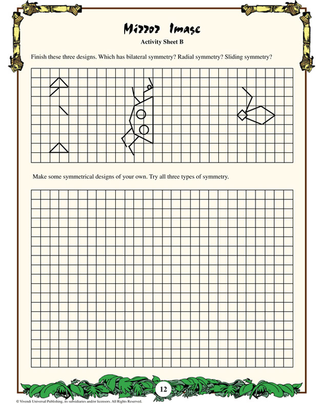 Mirror Image -  Math Worksheet for Kids