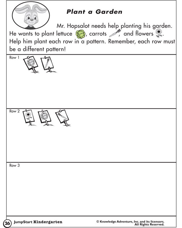 Plant a Garden - Math Worksheet for Kids