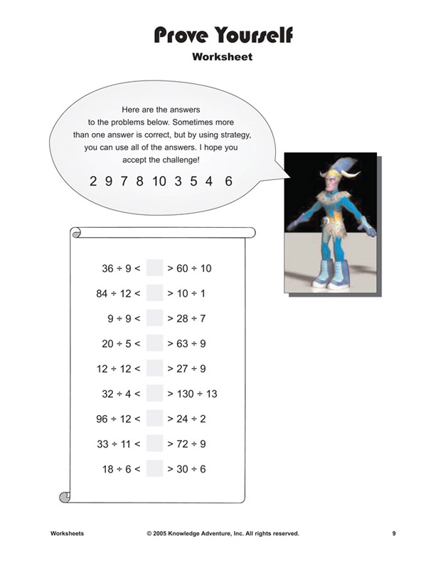 Prove Yourself - Free Printable Division Worksheet for Kids