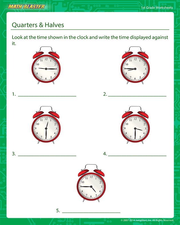 Quarters and Halves - addition Worksheet for Kids
