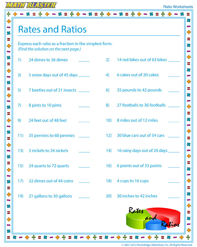 Rates and Ratios – 1 - Free Ratio Worksheet and Printable