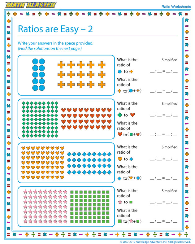 Ratios are Easy – 2 - Check out this Free Printable Ratio Worksheet