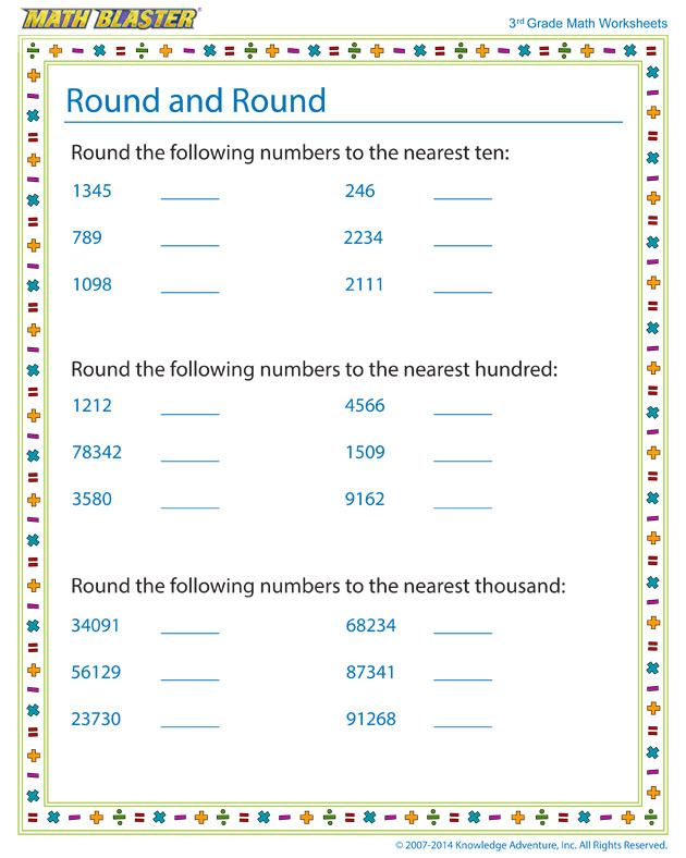 Round and Round - Math Worksheet for Kids