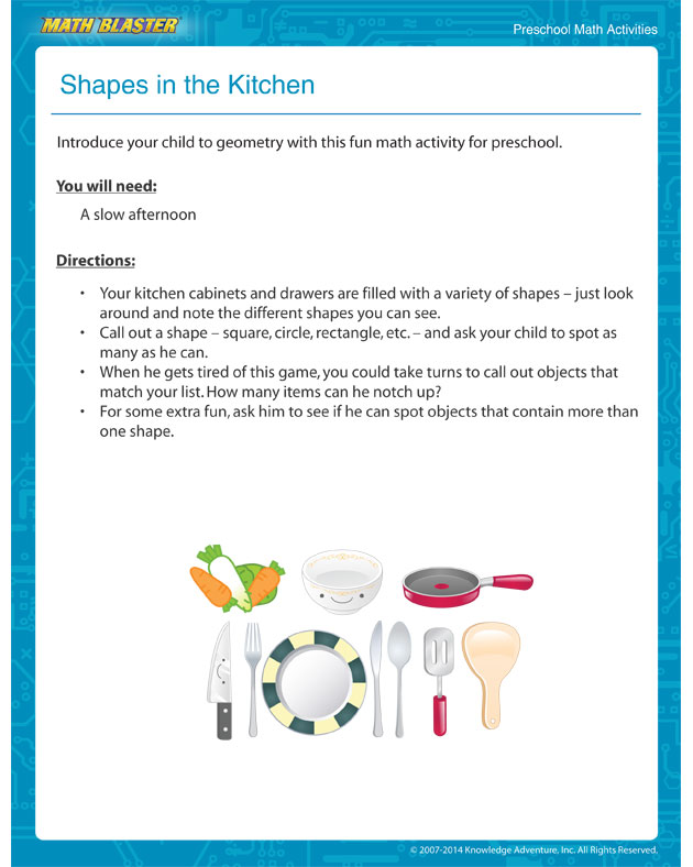 Must see 'Shapes in the Kitchen' - A Fun Math Activity for your Toddler