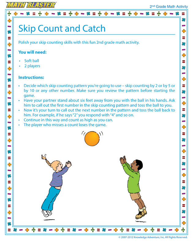 Skip Count and Catch - Free Math Activity for Second Graders