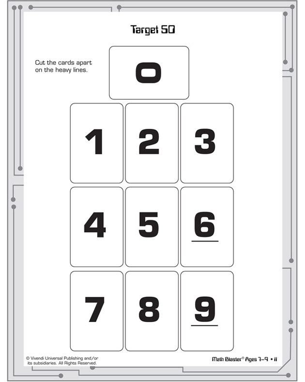 Target 50 – Math Worksheet for Kids