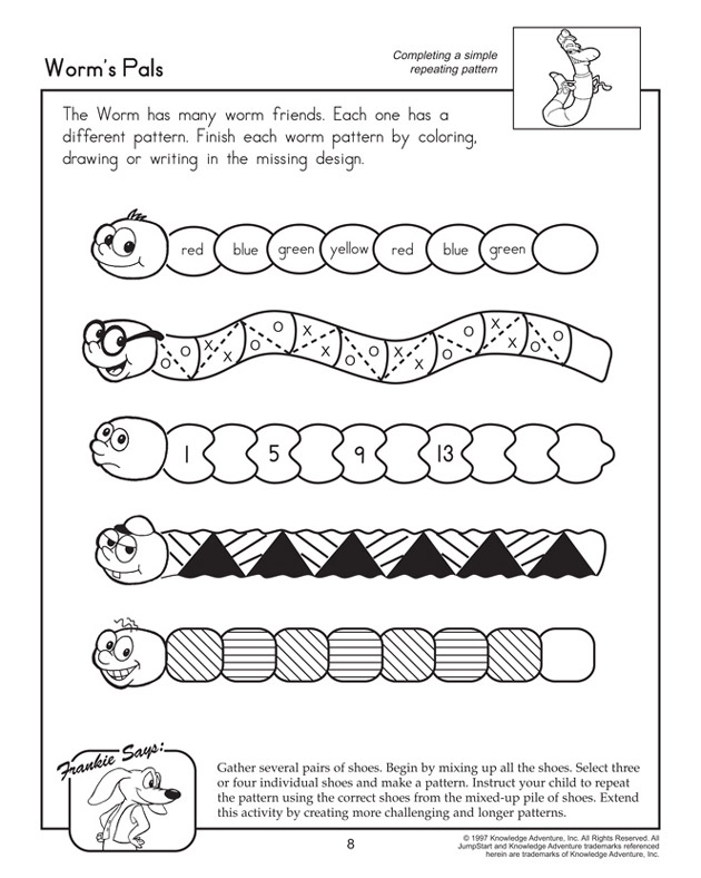 Worm’s Pals - Math Worksheet for 1st Graders
