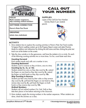 Call Out Your Number - Free Math Worksheet for Kids