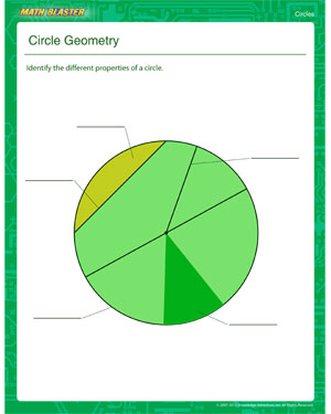 Circle Geometry - Printable Circles Worksheet for 3rd Grade