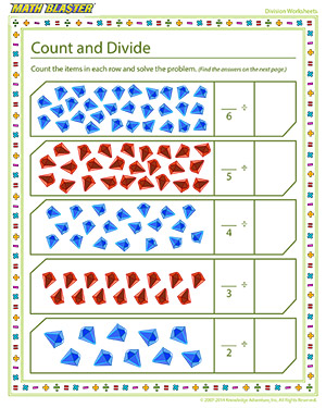 Free Printable Division Worksheet for kids