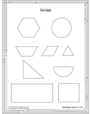 Cut Ups - Printable Geometry Worksheet for Kids