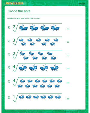 Divide the Ants - Free Division Printable