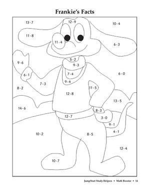 Frankie's Facts - Printable Subtraction Activity for Kids