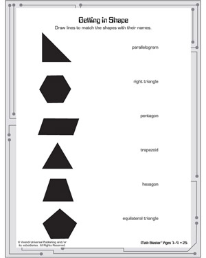 Getting in Shape - Printable Geometry Worksheet for Kids