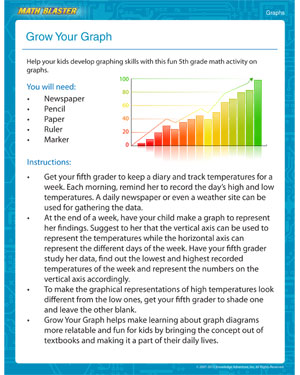 Grow Your Graph - Printable 5th Grade Math Activity