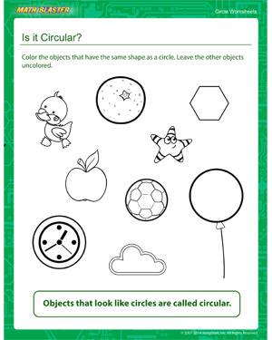Is it Circular? - Printable Circle Worksheet for Kids