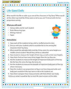 Life-Sized Dolls - Printable Proportions Activity for Kids