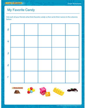 My Favorite Candy - Printable Graph Worksheet for Elementary