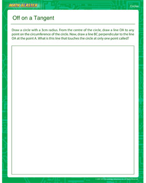 Off on a Tangent - Printable Tangent Worksheet for Fifth Grade