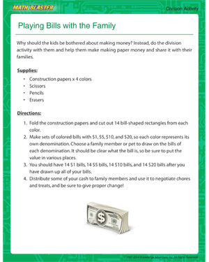 Division activity for kids