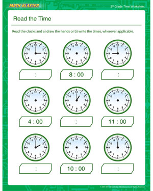 Match the Times - Printable Time Worksheet for Kids