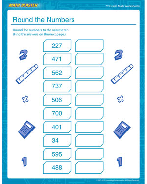 Rounding Worksheet for 7th Grade