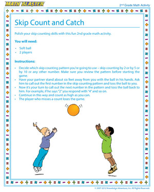 Skip Count and Catch - Printable Math Activity for Elementary