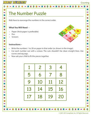 Free Counting Activity for Kindergarten